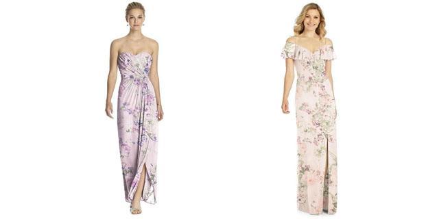 Floral Print Bridesmaid Dresses